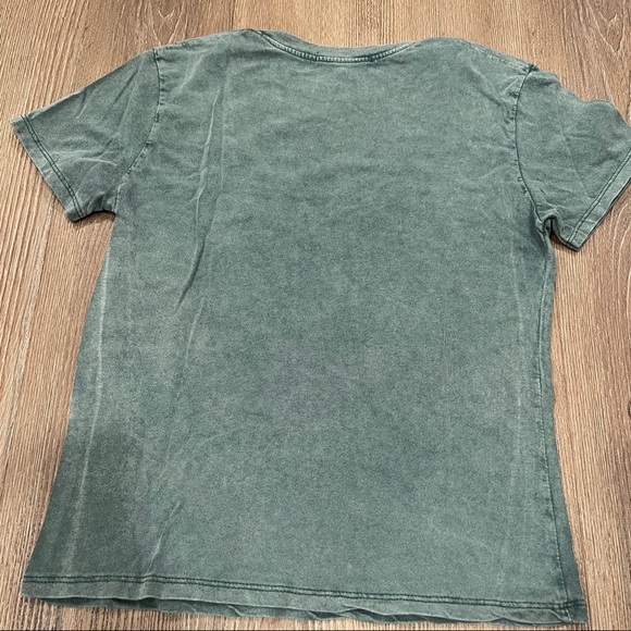 Brandy Melville Vintage Wash Green Tee - Picture 6 of 9